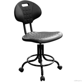Стул-кресло на винтовой опоре КР10-1 полиуретан цвет черный