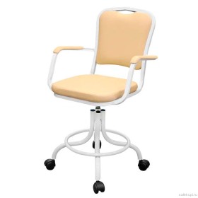Кресло на винтовой опоре КР09 (обивка экокожа цвет кремовый)
