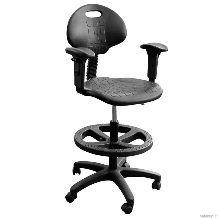 Кресло с подлокотниками КР11-В/П (полиуретан, газлифт, опора)