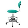 Кресло высокое КР12-В обивка экокожа (цвет светло-зеленый)