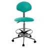 Кресло высокое КР12-В обивка экокожа (цвет светло-зеленый)
