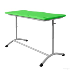 Стол ученический двухместный ШСТ12 столешница пластик цвет зеленый 