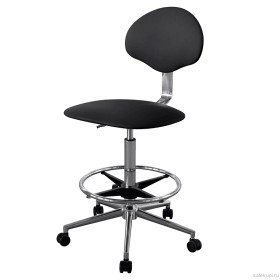 Кресло высокое КР12-В обивка экокожа (цвет черный)