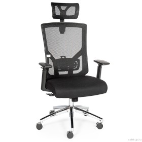 Кресло офисное Гарда SL Black (сетка/ткань, каркас черный)