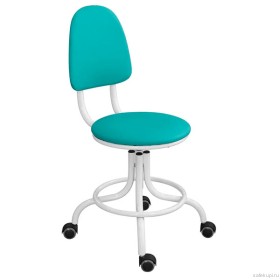 Кресло на винтовой опоре КР01 экокожа цвет зеленый