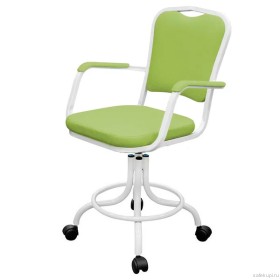 Кресло на винтовой опоре КР09 (обивка экокожа цвет светло-зеленый)