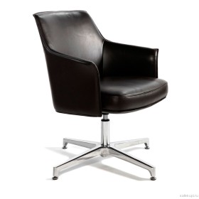 Конференц-кресло Бордо CF Black Leather кожа