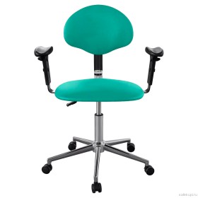Кресло с подлокотниками КР12/П обивка экокожа (цвет зеленый)