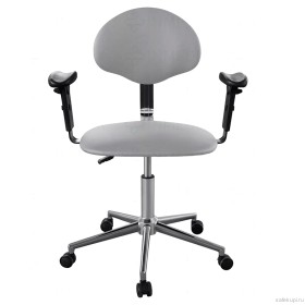 Кресло с подлокотниками КР12/П обивка экокожа (цвет серый)