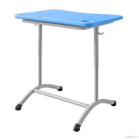 Стол ученический одноместный ШСТ11 столешница пластик цвет синий
