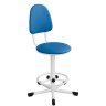 Кресло на винтовой опоре КР02 (экокожа цвет синий)