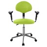 Кресло с подлокотниками КР12/П обивка экокожа (цвет светло-зеленый)