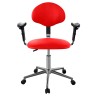Кресло с подлокотниками КР12/П обивка экокожа (цвет красный)