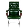 Кресло офисное Боттичелли CF (кожа цвет зеленый)