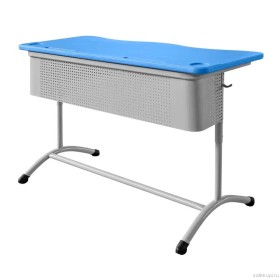 Школьный стол двухместный ШСТ14 цвет синий