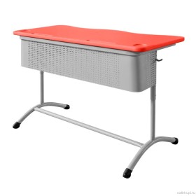 Школьный стол двухместный ШСТ14 цвет красный