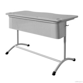 Школьный стол двухместный ШСТ14 цвет серый
