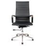 Кресло офисное Техно Black Leather кожа