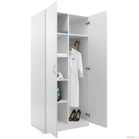 Шкаф для одежды ЛДСП MF LH-2 1880 (белый) 1800x800x550 мм