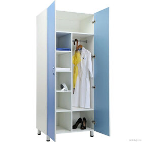 Шкаф для одежды ЛДСП (голубой) 1926x800x550 мм