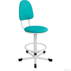 Кресло винтовое на заглушках КР03 (экокожа цвет зеленый)