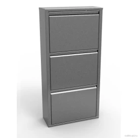 Шкаф для хранения обуви на 3 ячейки ОБ-3(серебряный антик)