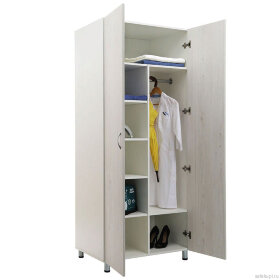 Шкаф для одежды ЛДСП MF LH-2 1980 (белое дерево) 1926x800x550 мм