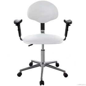 Кресло с подлокотниками КР12/П обивка экокожа (цвет белый)