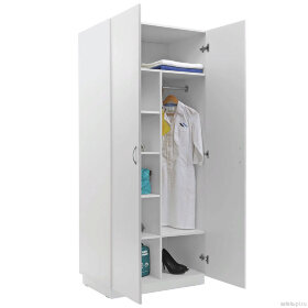 Шкаф для одежды ЛДСП MF LH-2 1980 (белый) 1900x800x550 мм
