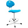 Кресло на винтовой опоре КР10-2 (полиуретан цвет голубой)