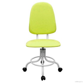 Кресло на винтовой опоре без подлокотников КР14/БП экокожа цвет светло зеленый
