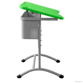 Школьный стол одноместный ШСТ15 с наклонной столешницей (цвет зеленый)