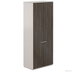 Шкаф высокий 2-х дверный ATLAS (серый камень / брэнсон трюфель)