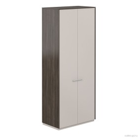 Шкаф высокий 2-х дверный ATLAS (брэнсон трюфель / серый камень)