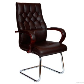 Кресло офисное Боттичелли CF (кожа цвет коричневый)