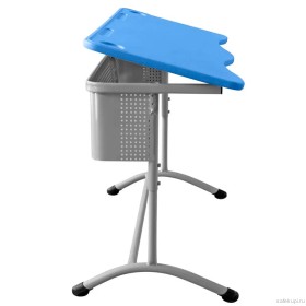 Школьный стол двухместный ШСТ16 с наклонной столешницей (цвет синий)