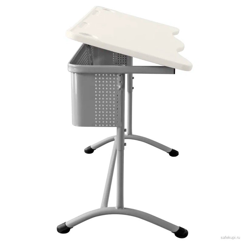 Школьный стол двухместный ШСТ16 с наклонной столешницей (цвет белый)