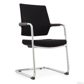 Конференц-кресло Стайл 1 CF (хром/черная ткань)