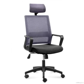 Кресло офисное Бит Dark Grey/black (черный пластик/сетка/ткань)