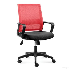 Кресло для персонала Бит LB Red (каркас черный) сетка