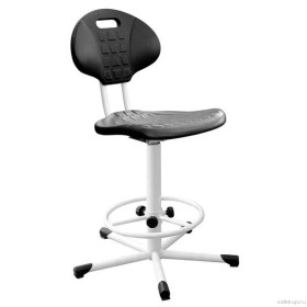 Кресло на винтовой опоре КР10-2 полиуретан цвет черный