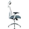 Кресло офисное Гарда SL Grey сетка/ткань (каркас белый)