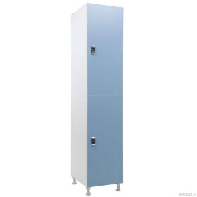 Шкаф для раздевалок WL 12-40 EL (голубой/белый) 189x30x50 см