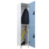 Шкаф для раздевалок ЛДСП WL 12-40 EL (голубой/белый)
