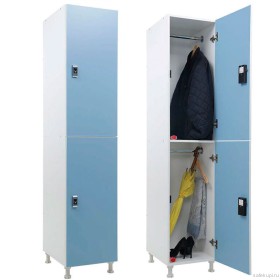 Шкаф для раздевалок ЛДСП WL 12-40 EL (голубой/белый)