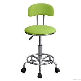 Стул-кресло лабораторное КР04 (экокожа цвет светло зеленый)