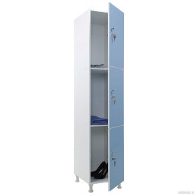 Шкаф для раздевалок WL 13-40 (голубой/белый) 189x40x50 см