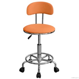 Стул-кресло лабораторное КР04 (экокожа цвет оранжевый)