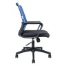 Кресло для персонала Бит LB Blue (каркас черный) сетка