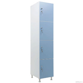 Шкаф для раздевалок WL 14-40 (голубой/белый) 189x40x50 см